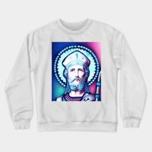 Anselm of Canterbury Snowy Portrait | Anselm of Canterbury Artwork 13 Crewneck Sweatshirt